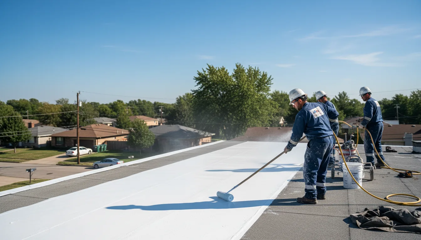 Commercial roof coating in Redwater, TX near me